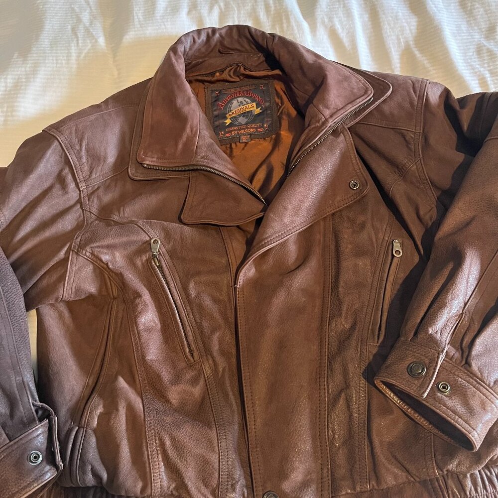 Wilson Brown leather jacket - Mens size XL